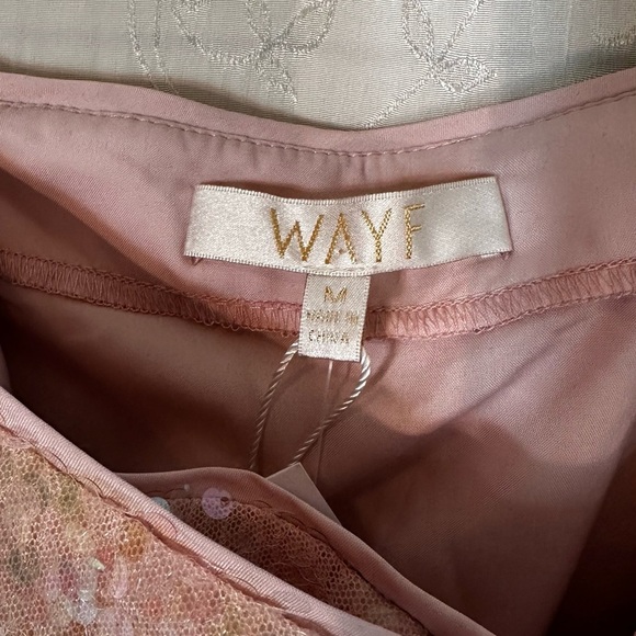 Wayf Blush Pink “For Keeps” Sequin Fun & Flirty Wrap Mini Skirt Size Medium NWT - Picture 4 of 7